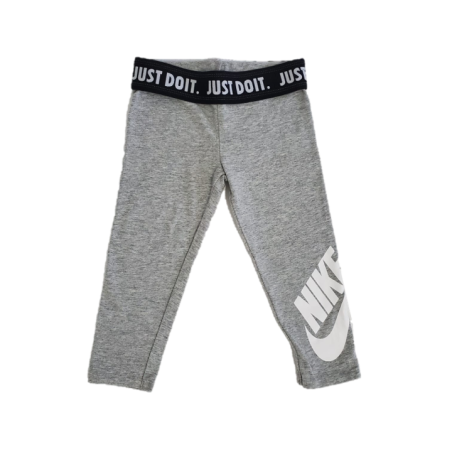 טייץ nike ארוך אפור כיתוב  just do it בגומי סימון nike בתחתית