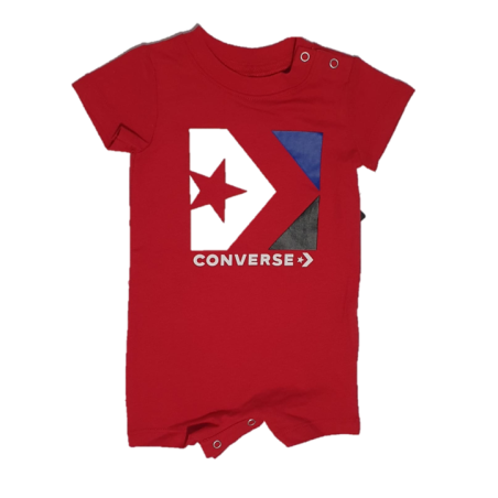 אוברול CONVERSE בייבי אדום לוגו במרכז