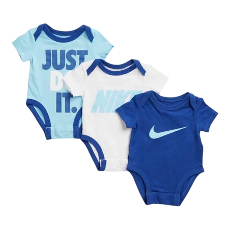 מארז 3 בגדי גוף NIKE שרוול קצר תכלת לבן כחול