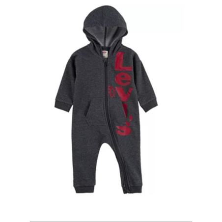 אוברול LEVI'S אפור עכבר כיתוב אדום