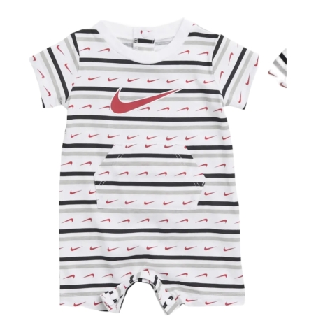 אוברול NIKE לבן פסים לוגו באדום