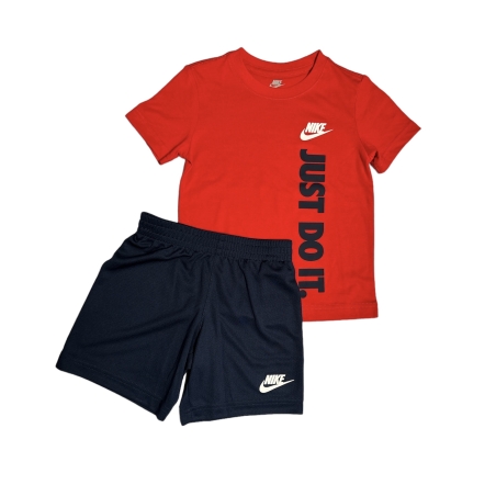 חליפת מכנס NIKE אדום מכנס כחול לוגו לאורך בצד JUST DO IT