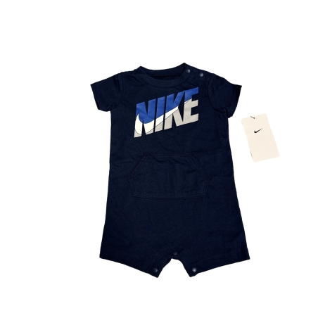 אוברול NIKE כחול כהה קנגורו הדפס לוגו בכחול לבן