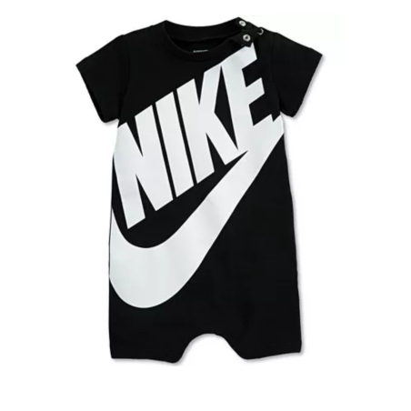 אוברול NIKE כחול כהה  קצר לוגו גדול  לבן