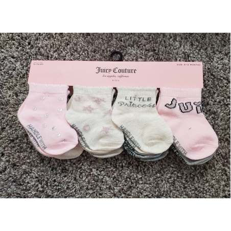 מארז 10 זוגות גרביים JUICY COUTURE מידה 18-24 חודשים