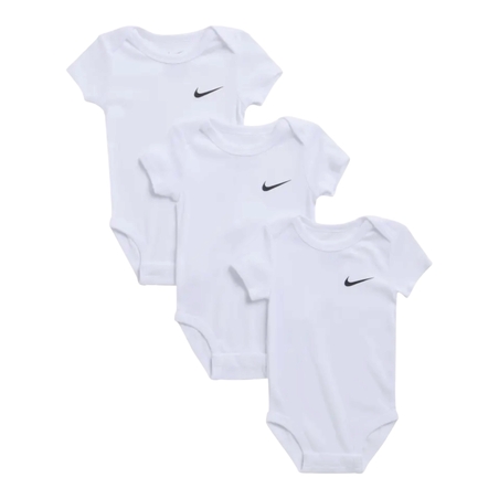 מארז 3 בגדי גוף NIKE שרוול קצר לבן