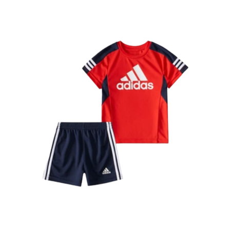 חליפת מכנס adidas בייבי אדום כחול פסים לבנים