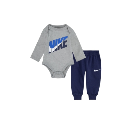 חליפת מכנס Nike בייבי אפור בגד גוף כחול