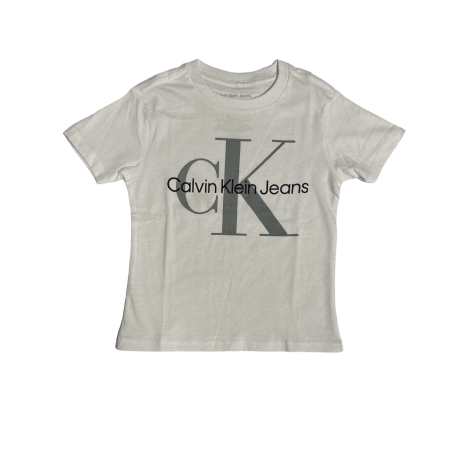 חולצת Calvin Klein לבנה כיתוב באפור
