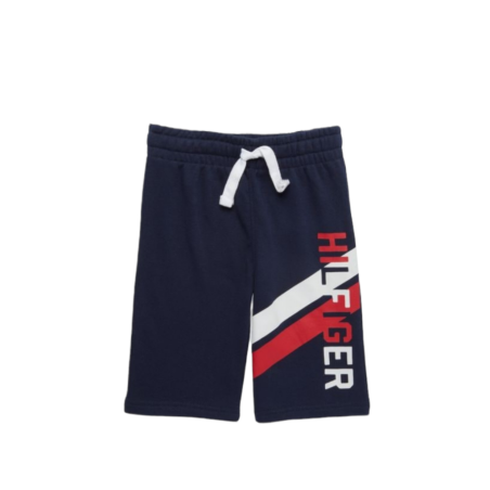 מכנס Tommy hilfiger כחול לוגו פסים כיתוב לאורך