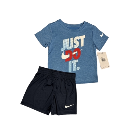 חליפת מכנס nike דרייפיט תכלת כיתוב just do it מכנס כחול