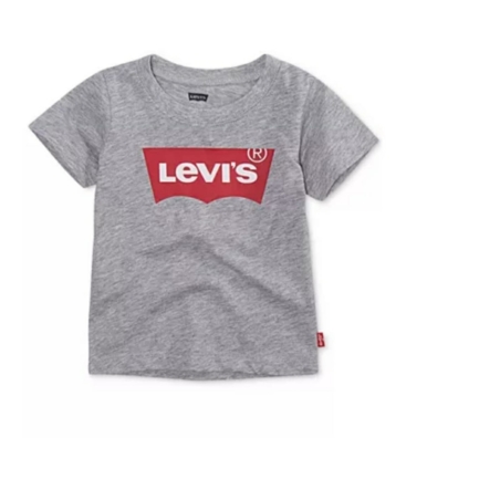 חולצת LEVI'S אפורה קצרה גרפיקה קלאסית באדום