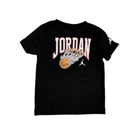 חולצת JORDAN שחורה לוגו במרכז כדורסל