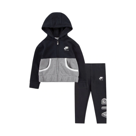 חליפת מכנס NIKE קפוצ'ון שחור אפור