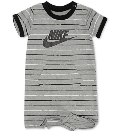 אוברול nike אפור פסים שרוולים קצרים