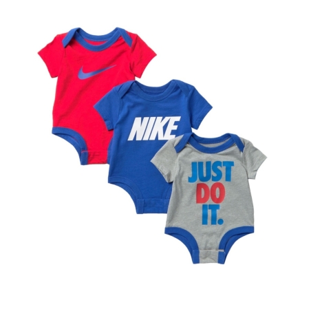 מארז שלישייה בגדי גוף NIKE JUST DO IT אדום כחול אפור