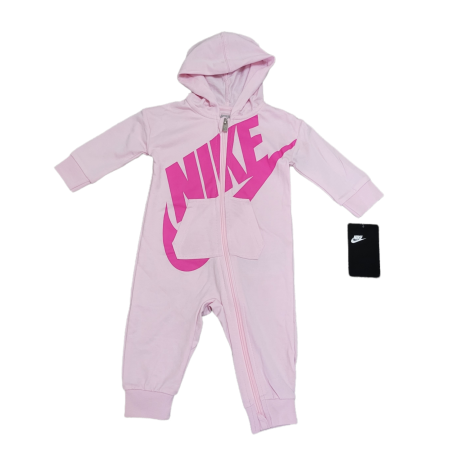 אוברול NIKE קפוצ'ון ורוד בייבי כיתוב בפוקסייה באלכסון
