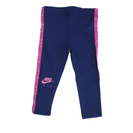 טייץ nike ארוך כחול כהה פס ורוד בצדדים כיתוב AIR הדפס לוגו מאחור