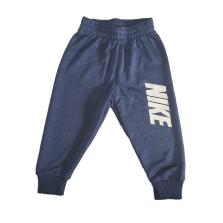 מכנס NIKE ארוך כחול כיתוב NIKE בלבן בצד