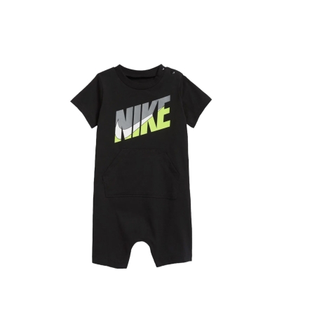 אוברול NIKE בייבי שחור קנגורו הדפס לוגו בזוהר