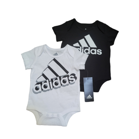 מארז זוג בגדי גוף adidas שחור לבן