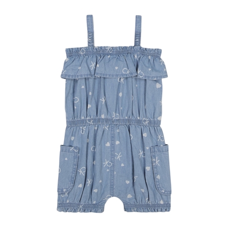 אוברול CALVIN KLEIN דמוי ג'ינס מעוצב עם רצועות גופייה