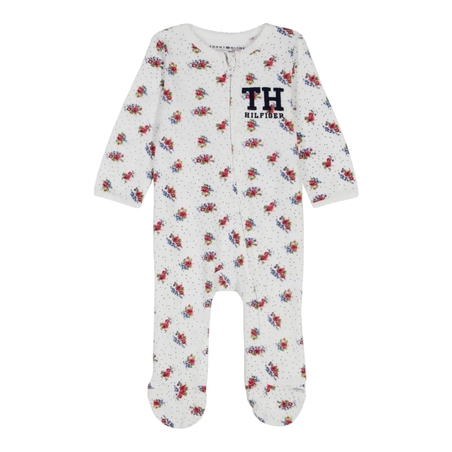 אוברול TOMMY HILFIGER לבן פרחוני