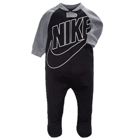 אוברול NIKE ארוך שחור אפור בידיים לוגו NIKE בלבן