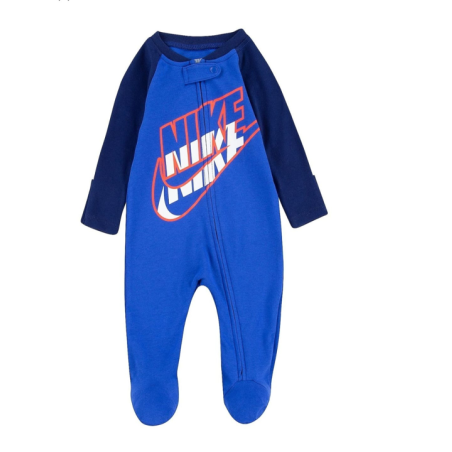 אוברול NIKE בייבי כחול ים ארוך כחול בשרוולים לוגו בכתום במרכז nb