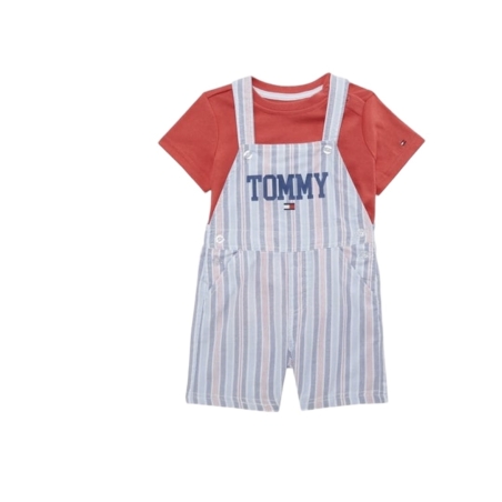 אוברול TOMMY פסים חולצה אפרסק