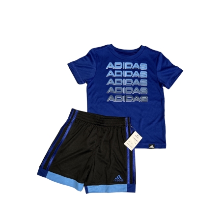 חליפת מכנס adidas כחול ים לוגו תלת מימד