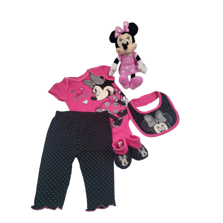 מארז יולדת disney מיני מאוס ורוד מנוקד 5 פריטים