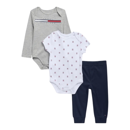 חליפת מכנס 3 חלקים TOMMY HILFIGER אפורה