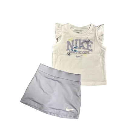 סט חליפת חצאית NIKE לבן סגול בייבי טייץ מחובר