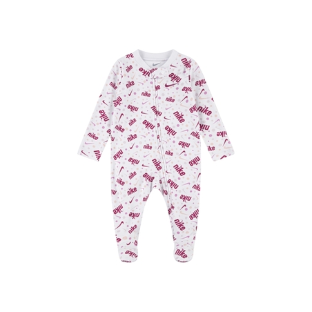 אוברול NIKE לבן כיתובי לוגו בורוד לאורכו NB