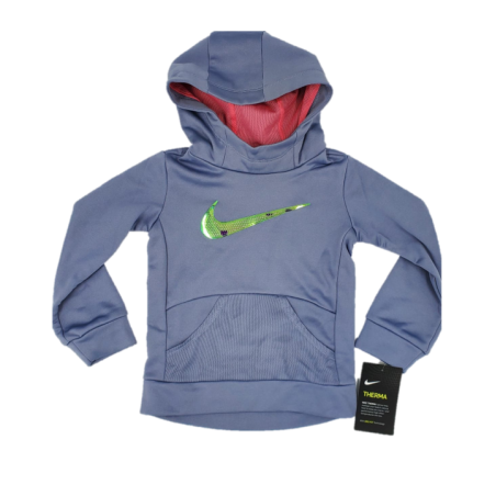 חולצת קפוצ'ון NIKE אפור סגול סימון וי מבריק במרכז