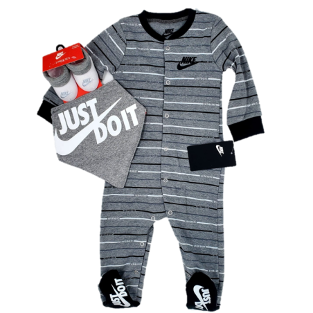 אוברול NIKE בייבי אפור כהה פסים דקים