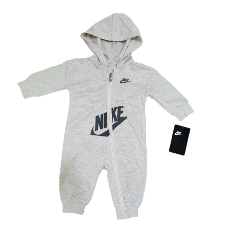 אוברול NIKE קפוצ'ון בז' קנגורו כיתוב לוגו בחזה ובכיס