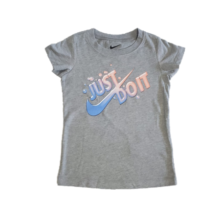 חולצת NIKE אפורה כיתוב בורוד JUST DO IT