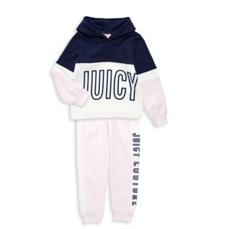חליפת מכנס juicy couture קפוצ'ון ורוד בייבי כיתוב בגדול