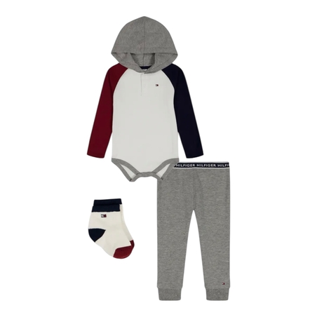 חליפת מכנס TOMMY HILFIGER קפוצון אפור וגרביים תואמות