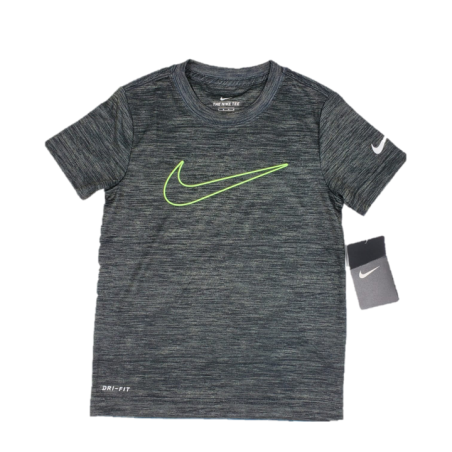 חולצת nike אפור עכבר דרייפיט וי זוהר במרכז