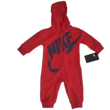 אוברול NIKE קפוצ'ון אדום כיתוב כחול כהה