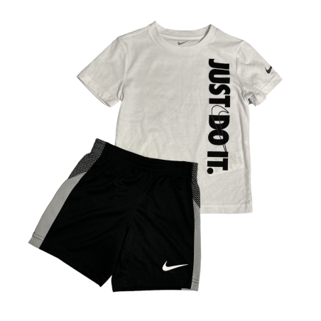 חליפת מכנס Nike  לבן שחור just do it לאורך