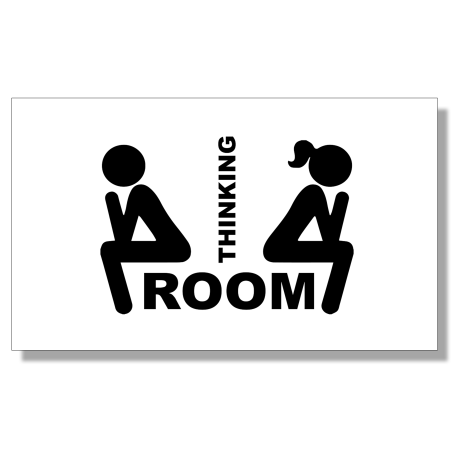 שלט לדלת Thinking room