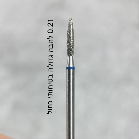 ראש להבה גדולה כחול בטיחותית 0.21