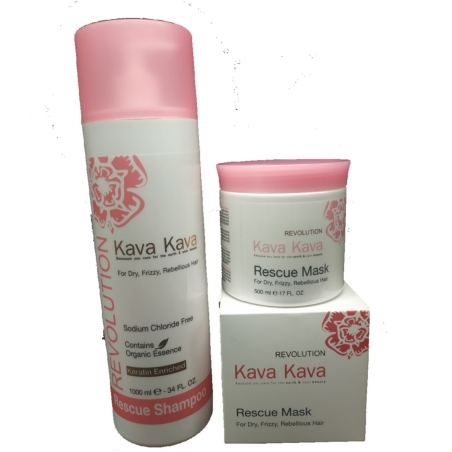 שמפו ומסכה רסקיו ללא מלחים / KAVA KAVA