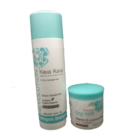 שמפו ללא מלחים + מסכה לשיער ויטמין / KAVA KAVA
