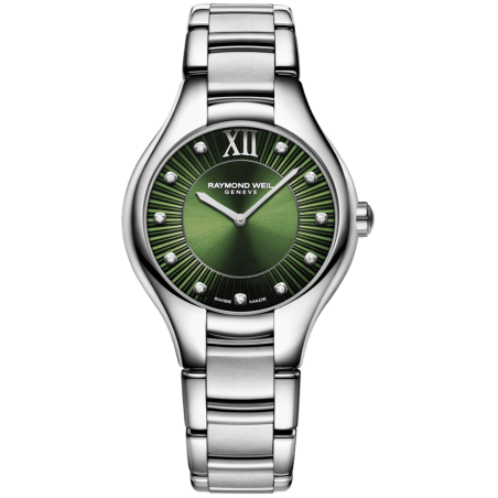 Noemia Ladies Quartz Green Dial Diamonds Watch, 5132-ST-52181