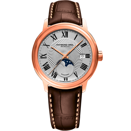 שעון Raymond Weil Maestro Moon Phase Automatic Brown Leather